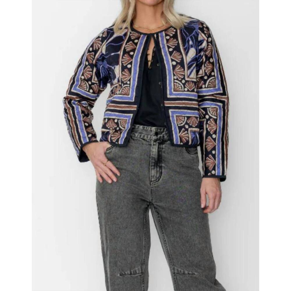 NEW WEST OF colette quilted jacket in blue